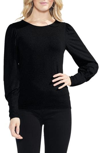 Women's Vince Camuto Bubble Sleeve Knit Top, Size - Grey