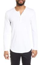 Men's Goodlife Scallop Henley - White