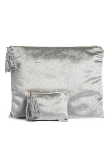 Levtex Set Of 2 Velvet Storage Bags - Metallic