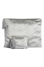 Levtex Set Of 2 Velvet Storage Bags - Metallic