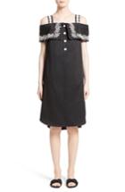 Women's Opening Ceremony Embroidered Off The Shoulder Dress - Black