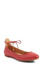 Women's B?rn Kharen Wraparound Lace Flat M - Red