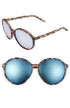 Women's Electric 'riot' 58mm Round Sunglasses - Nude Tortoise/ Rose Sky Blue