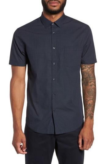 Men's Good Man Brand Slim Fit Print Sport Shirt, Size - Blue