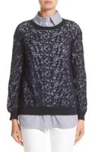 Women's Lafayette 148 New York Cirilla Lace Pullover - Blue
