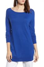 Women's Halogen Boatneck Tunic Sweater - Blue