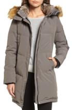 Women's Vince Camuto Down & Feather Fill Parka With Faux Fur Trims - Grey