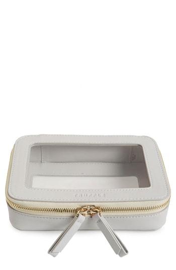 Truffle Clarity Jetset See Through Cosmetics Case, Size - Dove Grey