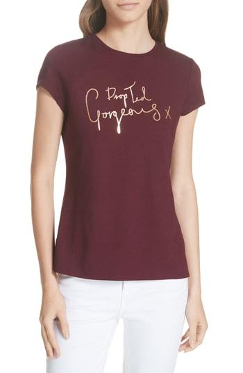 Women's Ted Baker London Maddlyn Drop Ted Gorgeous Shirt - Red