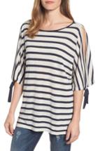 Women's Velvet By Graham & Spencer Stripe Tie Sleeve Top - Blue