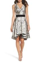 Petite Women's Eliza J Jacquard High/low Dress P - Metallic
