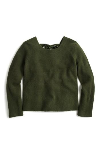 Women's J.crew Voletta V-back Sweater, Size - Green