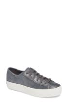 Women's Keds Triple Kick Glitter Suede Platform Sneaker .5 M - Grey