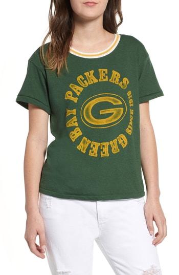 Women's Junk Food Nfl Packers Kick Off Tee - Green