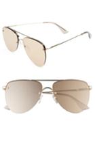 Women's Le Specs The Prince 59mm Mirrored Rimless Aviator Sunglasses -