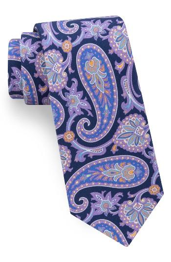Men's Ted Baker London Hoxton Paisley Silk Tie, Size - Blue