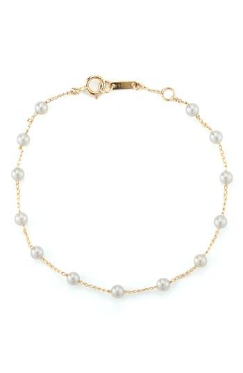 Women's Mizuki Genuine Pearl Station Bracelet