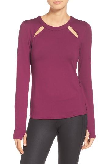 Women's Alo Mantra Keyhole Top - Purple