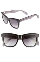 Women's Rag & Bone 50mm Square Cat Eye Sunglasses - Black/ Grey