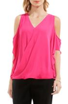 Women's Vince Camuto Wrap Front Cold Shoulder Blouse - Pink