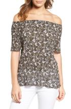 Women's Michael Michael Kors Brooks Pleat Off The Shoulder Top