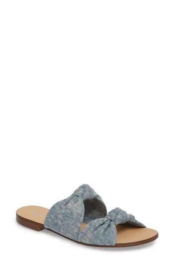 Women's Splendid Barton Double Knotted Slide Sandal .5 M - Blue
