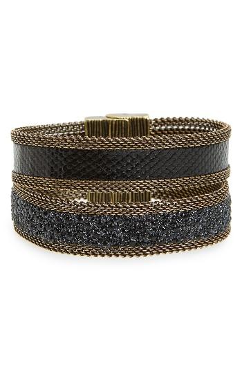 Women's Cynthia Desser Double Row Genuine Stingray & Genuine Snakeskin Cuff
