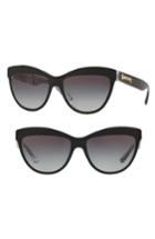 Women's Burberry Acoustic 56mm Cat Eye Sunglasses - Top Black Gradient
