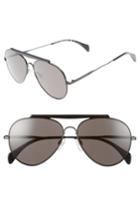 Women's Tommy Hilfiger 58mm Aviator Sunglasses - Shiny Black
