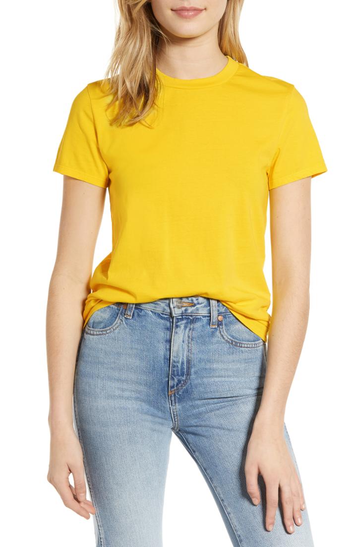 Women's Pam & Gela Basic Crew Tee - Yellow