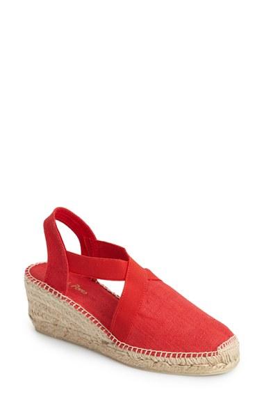 Women's Toni Pons 'ter' Slingback Espadrille Sandal Eu - Red