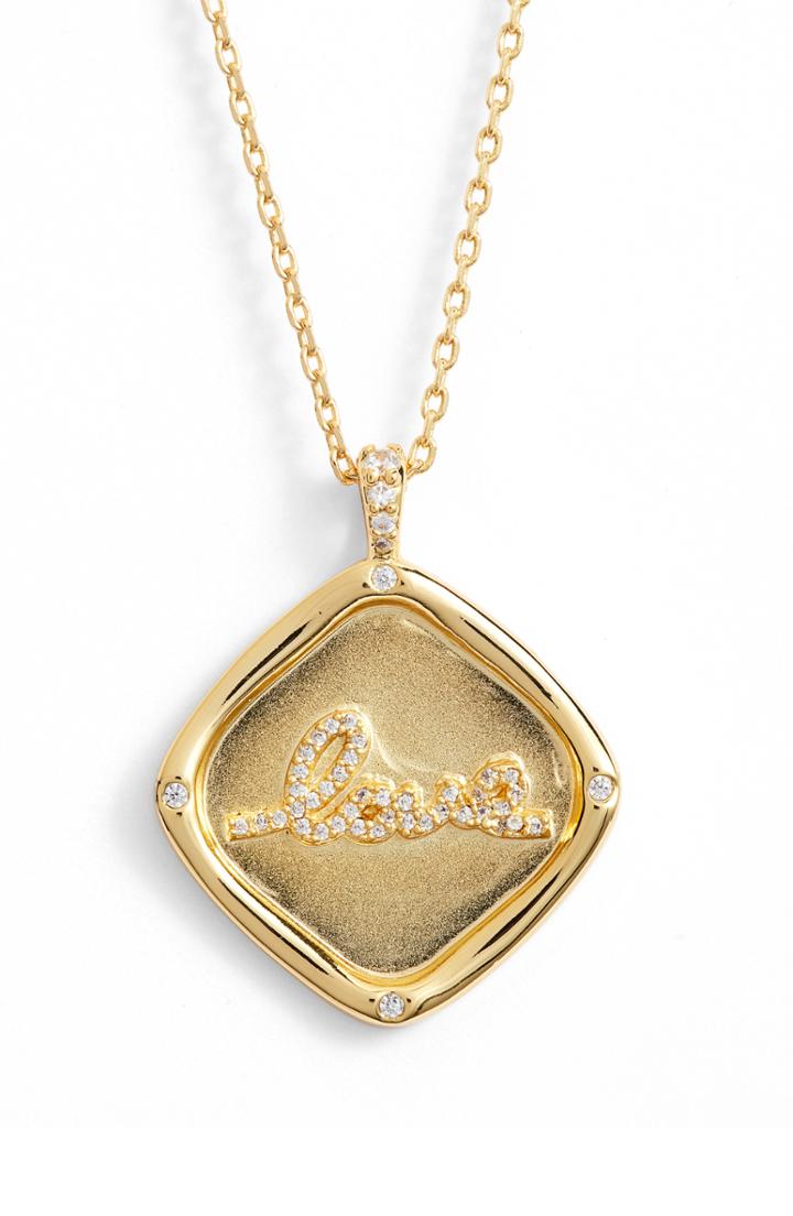 Women's Lulu Dk Love Crystal Pendant Necklace