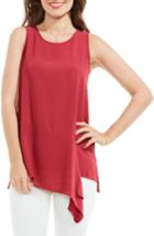 Women's Vince Camuto Asymmetrical Mixed Media Top - Red
