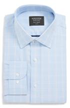 Men's Nordstrom Men's Shop Tech-smart Classic Fit Stretch Check Dress Shirt .5 - 34/35 - Blue