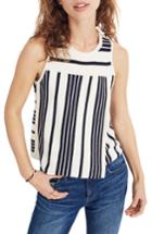 Women's Madewell Stripe Play Sweater Tank, Size - White