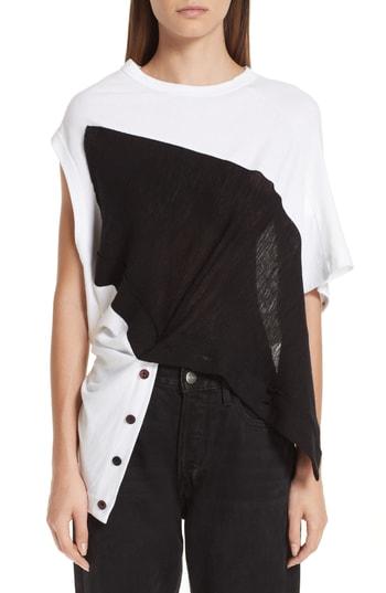 Women's Y's By Yohji Yamamoto Asymmetrical Colorblock Top