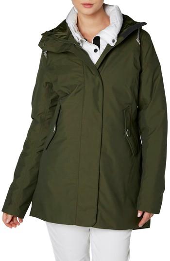 Women's Helly Hansen Waterford Weatherproof Hooded Parka - Green