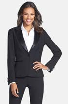 Women's After Six Stretch Wool Tuxedo Jacket