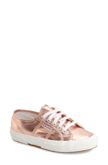 Women's Superga 'cotmetu' Metallic Sneaker .5us / 38eu - Pink