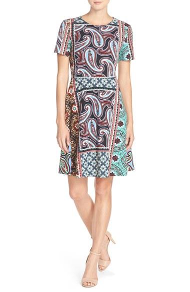 Women's Eci Print Stretch Fit & Flare Dress