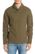 Men's Ibex 'hunters Point' Merino Wool Shawl Collar Sweater - Green