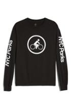 Men's Nyc Parks Bike Rider Long Sleeve T-shirt - Black