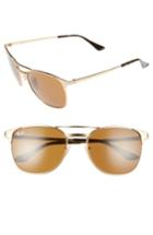 Women's Ray-ban Standard Icons Signet 55mm Retro Sunglasses - Gold/ Brown
