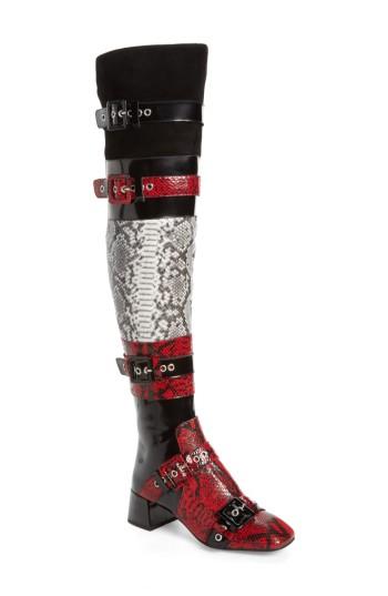 Women's Jeffrey Campbell Ark Over The Knee Boot .5 M - Black