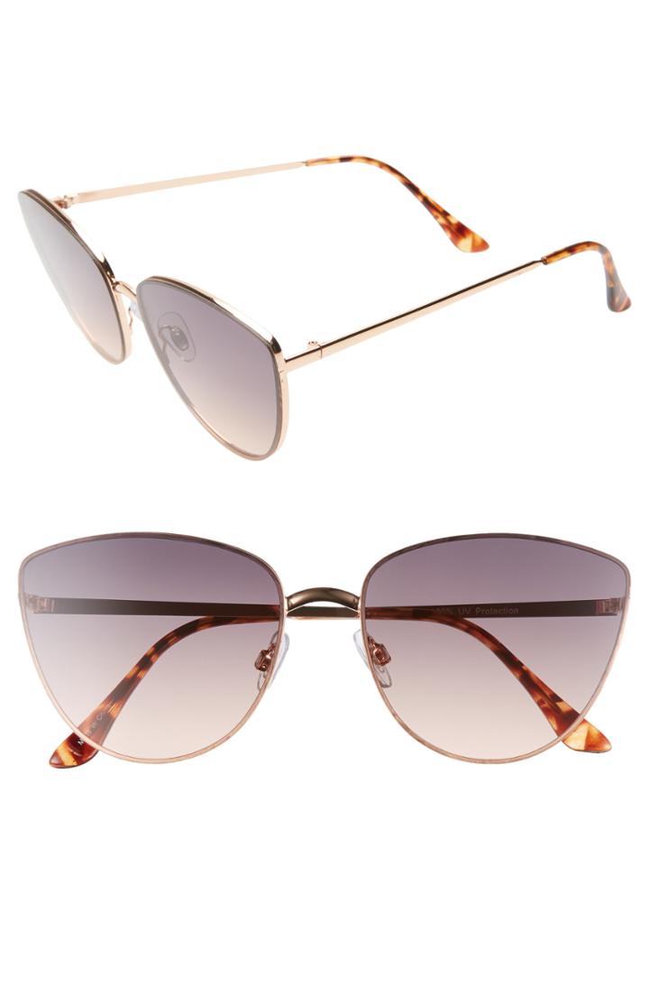 Women's Bp. Rimless Cat Eye Sunglasses - Gold/ Brown