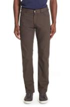 Men's Canali Stretch Cotton & Silk Five Pocket Trousers Eu - Brown