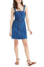 Women's Madewell Raw Edge Denim Dress - Blue
