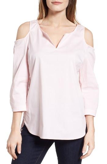 Women's Nydj Agnes Cold Shoulder Top - Pink
