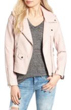 Women's Blanknyc 'easy Rider' Faux Leather Moto Jacket - Pink