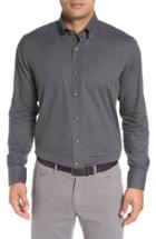 Men's Peter Millar Fit Melange Herringbone Sport Shirt